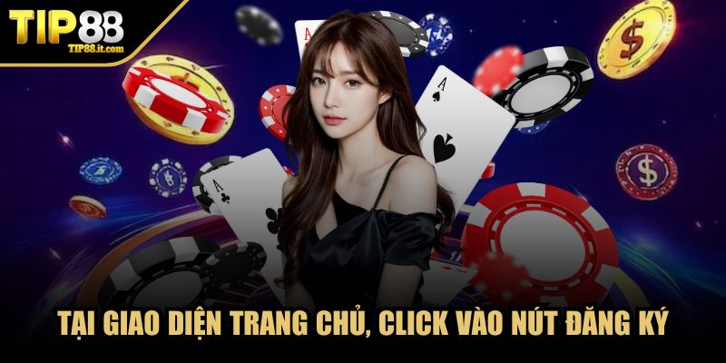 Tại giao diện trang chủ, click vào nút đăng ký